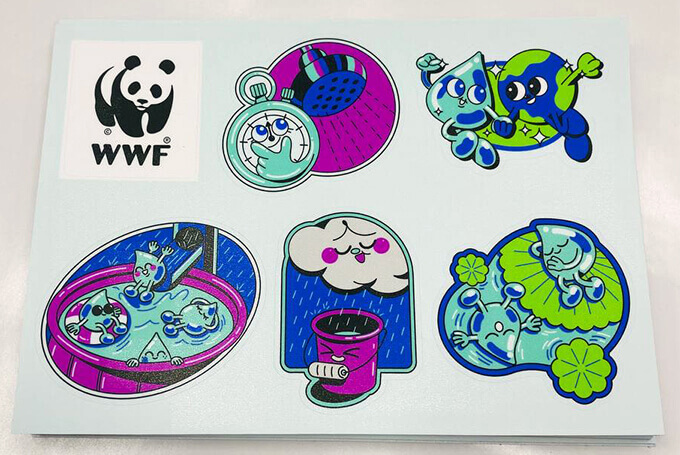 наклейка с мат лам